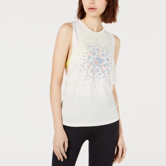 NWT Free People No Sweat Star Print Active Tank - Picture 1 of 6